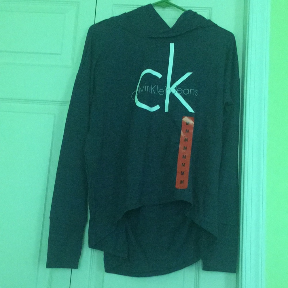NWT Heathered navy Calvin Klein sweatshirt